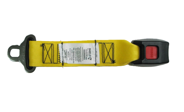 AmSafe / Shield Yellow 12" Seat Belt Extender for Buses, Coaches and RV's