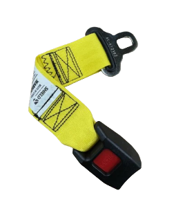 AmSafe / Shield Yellow 12" Seat Belt Extender for Buses, Coaches and RV's