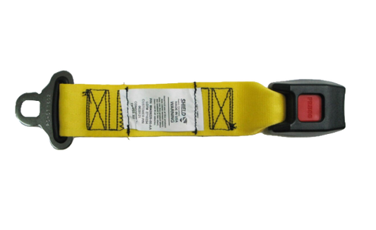 AmSafe / Shield Yellow 12" Seat Belt Extender for Buses, Coaches and RV's