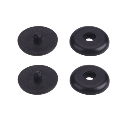 Universal Seat Belt Buckle Button Stop / Stopper Kit for all Vehicles - Color: Black
