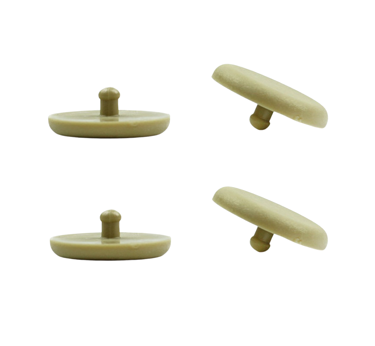 Universal Seat Belt Buckle Button Stop / Stopper Kit for all Vehicles - Color: Tan