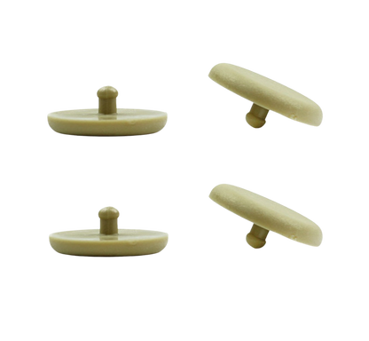 Universal Seat Belt Buckle Button Stop / Stopper Kit for all Vehicles - Color: Tan