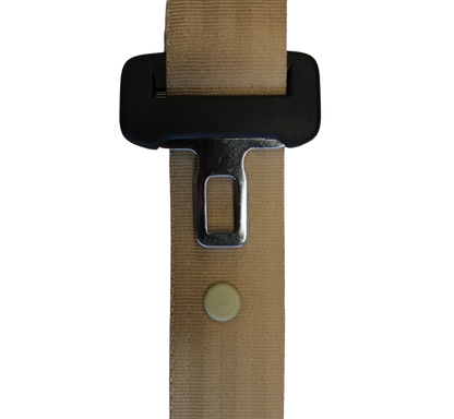 Universal Seat Belt Buckle Button Stop / Stopper Kit for all Vehicles - Color: Tan